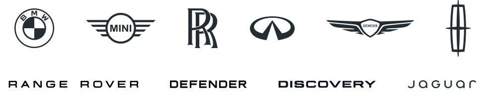 BMW, MINI, Rolls-Royce, Infiniti, Genesis, Lincoln, Range Rover, Defender, Discovery, Jaguar
