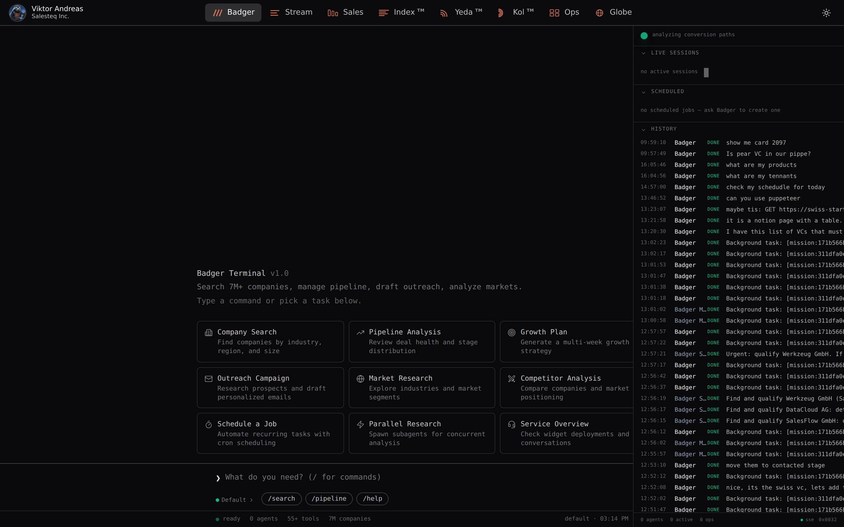 Badger - AI Command Center